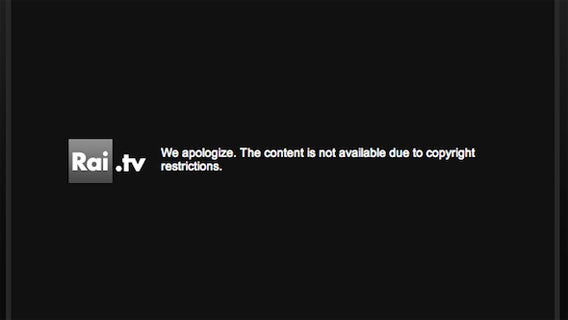 Rai messaggio di cortesia copyright