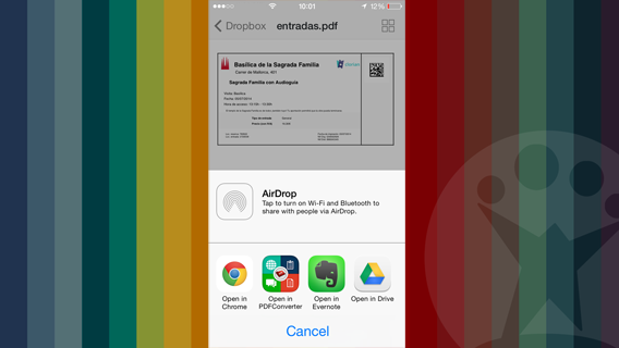 Apri con in iOS 7