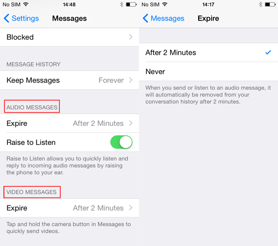 Expire time