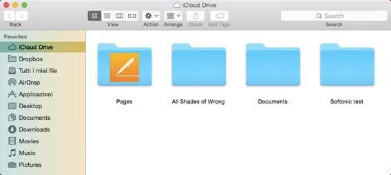 iCloud Drive su OS X Yosemite