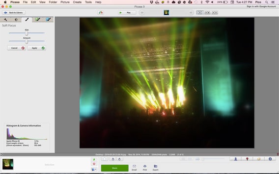 Picasa interfaccia