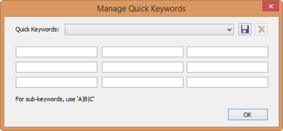 ACDSee Quick keywords