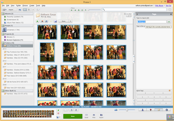 Picasa - Interface