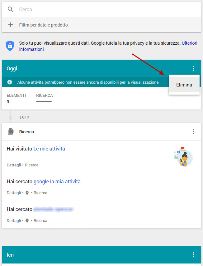 Google le mie attivita