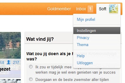 Hyves verwijderen stap 1