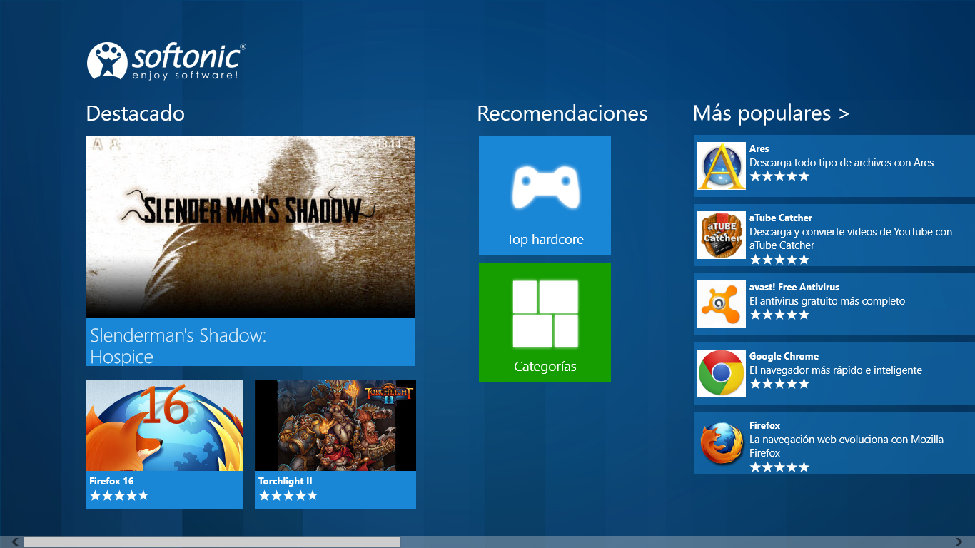 Softonic voor Windows 8