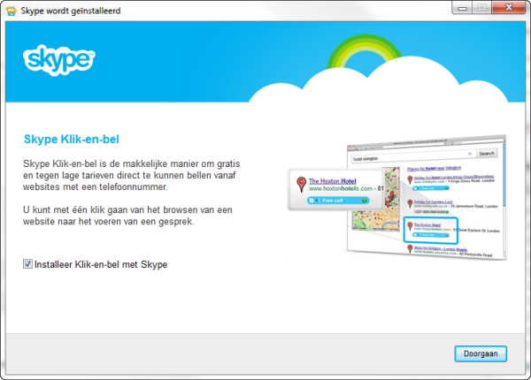 Skype Klik-en-bel
