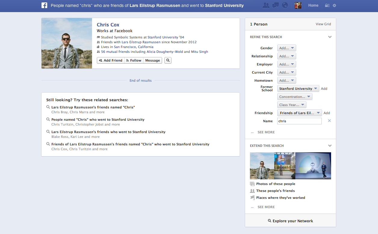 Facebook Graph Search