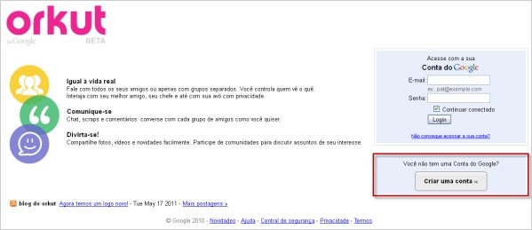 Como fazer Orkut