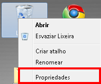 Propriedades da Lixeira