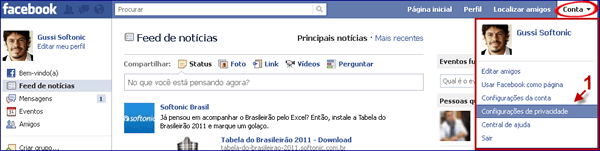 Como bloquear mural do Facebook 1