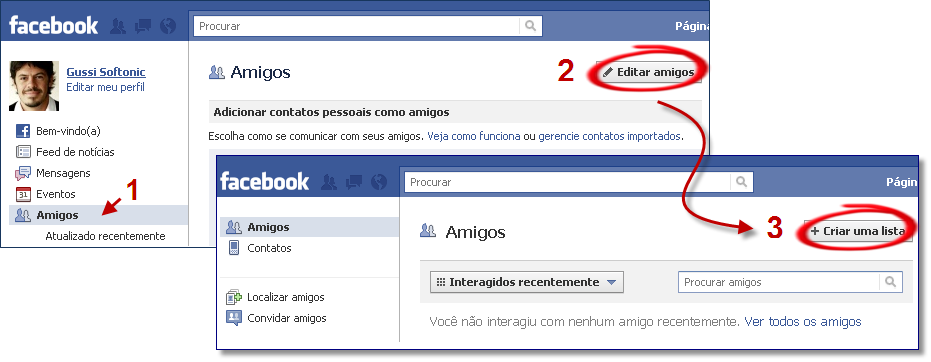 Criar lista de amigos Facebook Criar lista de amigos Facebook