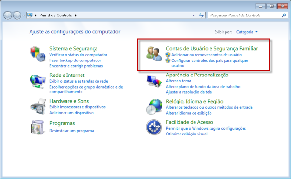 Controle Parental no Windows 7