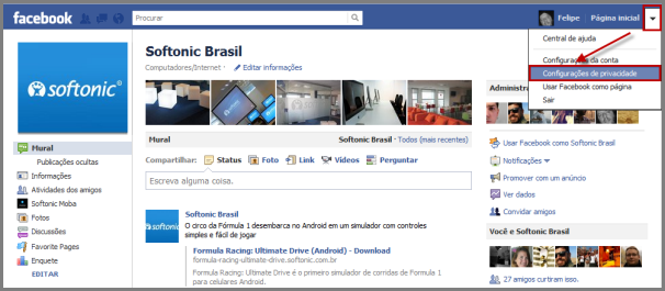 Como Bloquear o Mural do Facebook 1