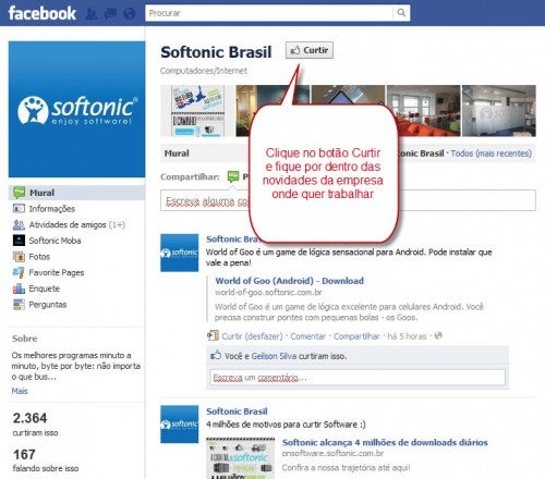 Como curtir uma página de empresa no Facebook