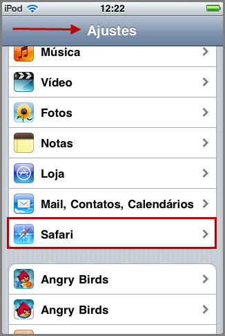 Mudar buscador do Safari