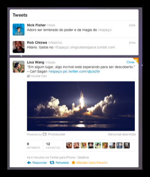 Ver mais: novos tweets podem ser expandidos
