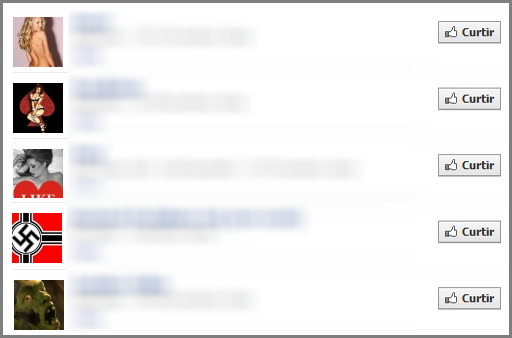 Conteúdo inapropriado no Facebook