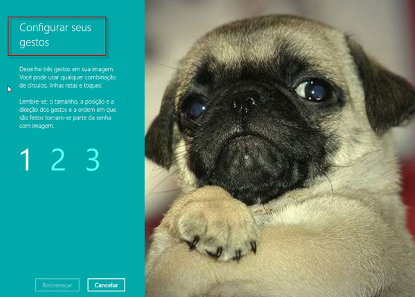 Comandos touch no Windows 8