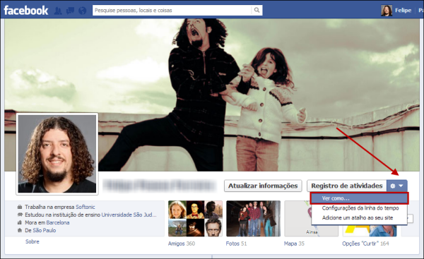 Como o seu perfil no Facebook é exibido