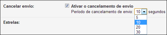 Configurar tempo de cancelamento de envio no Gmail