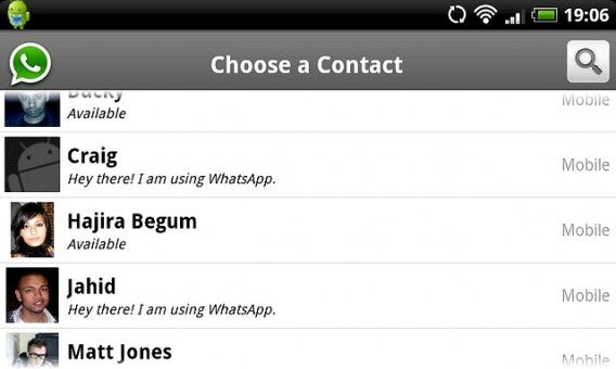Contatos do WhatsApp