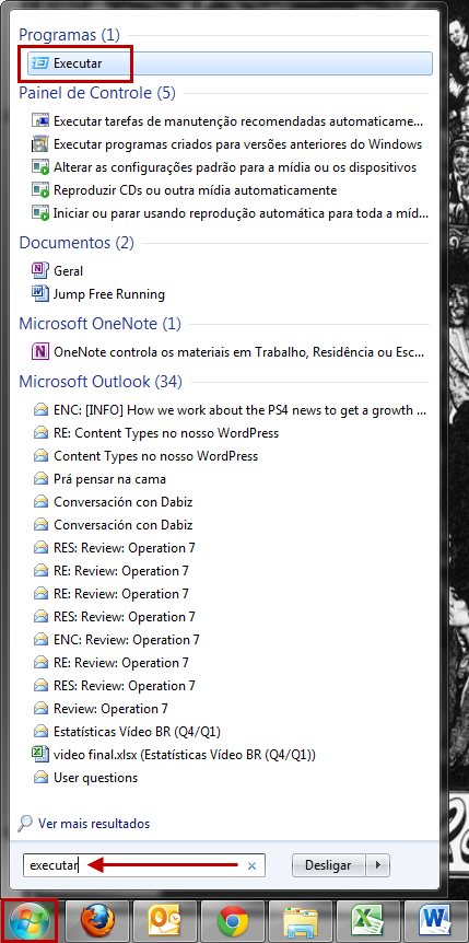Comando executar no Windows