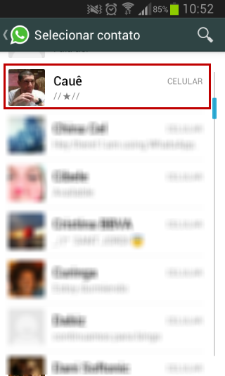 Contatos do WhatsApp