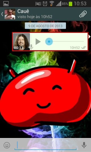 Mandar mensagem de voz no WhatsApp