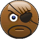 Emoticon do Nick Fury no Skype