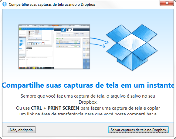 Compartilhamento de arquivos no Dropbox