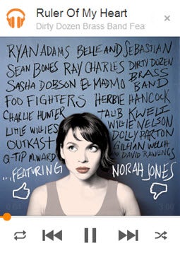 Mini player do Google Play Music