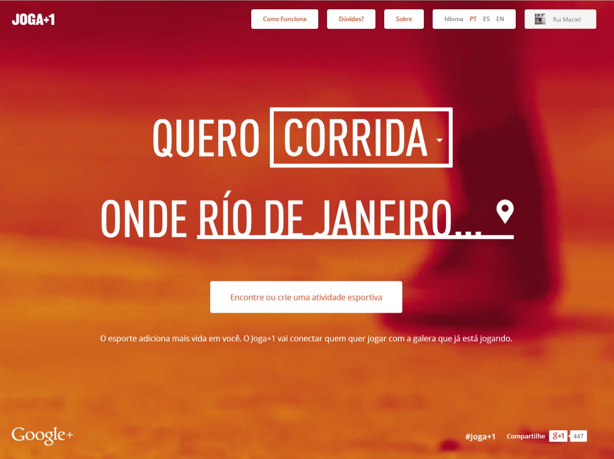 Joga+1 - Google modo de usar