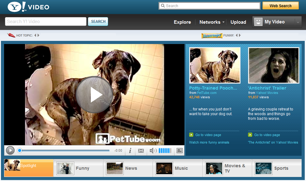 Yahoo! Video quer concorrer com YouTube