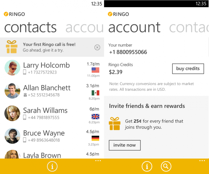 Ringo: um app para fazer ligações baratas mesmo sem conexão à Internet