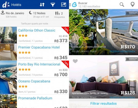 Decolar.com e Airbnb atendem às necessidades básicas para quem busca um quarto ou apartamento no Rio