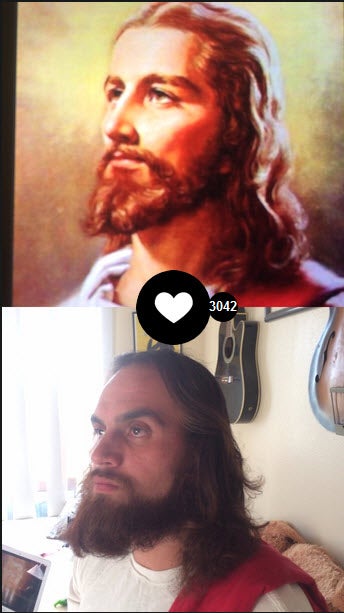 Usuário brinca com imagem de Jesus e cria uma composição no FrontBack