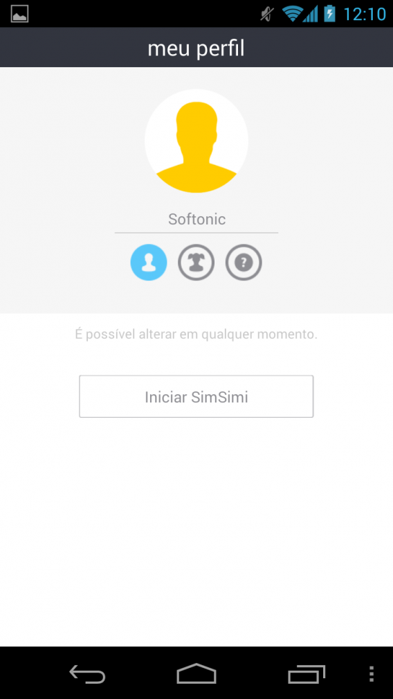 Escolha o seu nome e sexo