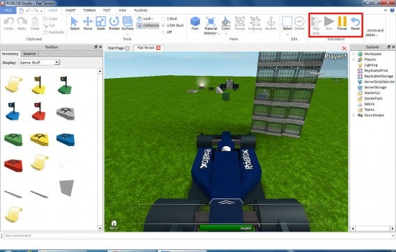 Teste os mapas criados sem sair do Roblox Studio clicando no botão Play Solo