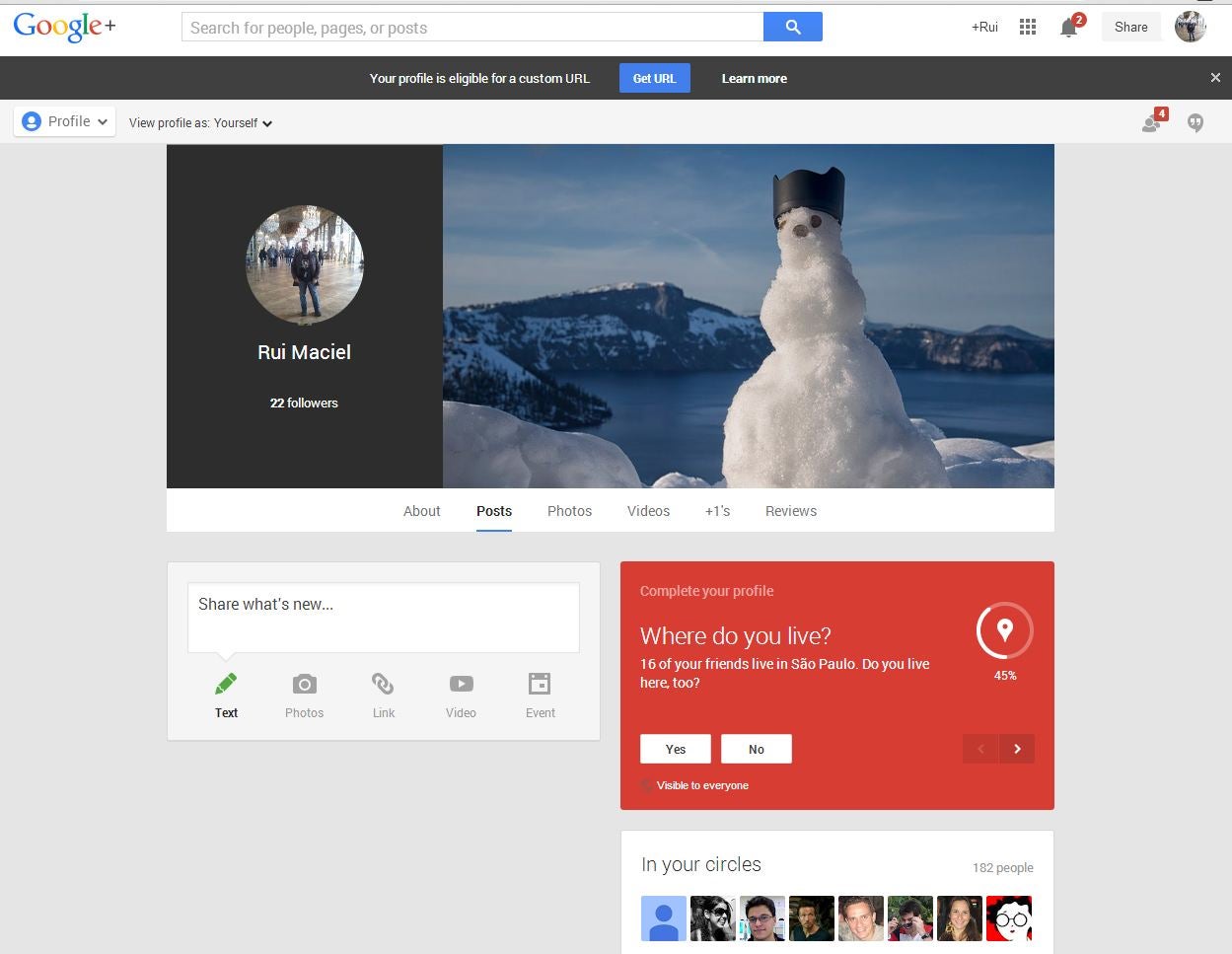 Perfil do Google+