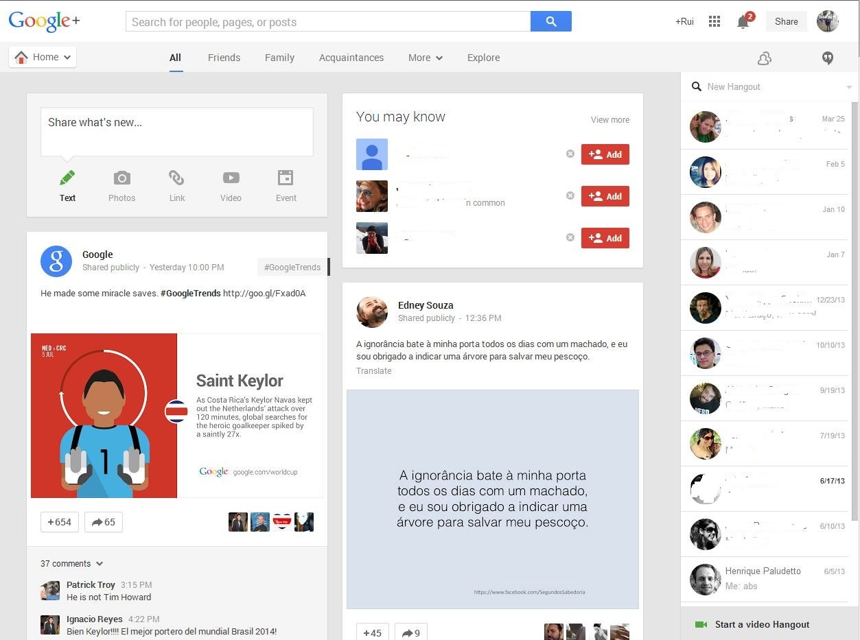 Google+ - fuçando o Google+