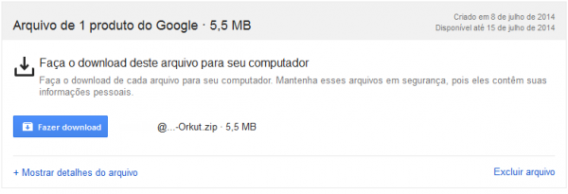 Faça o download do arquivo