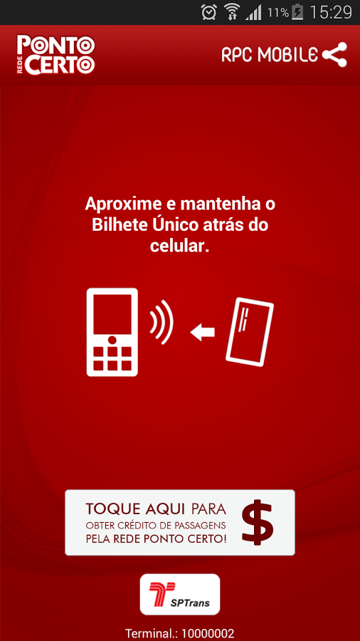 Como recarregar o Bilhete Único via Android 
