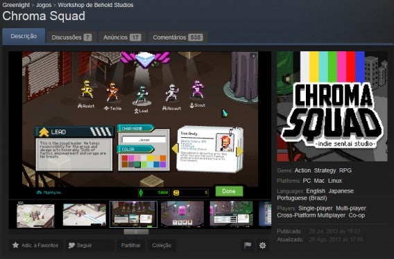 Chroma Squad é um caso de sucesso brasileiro