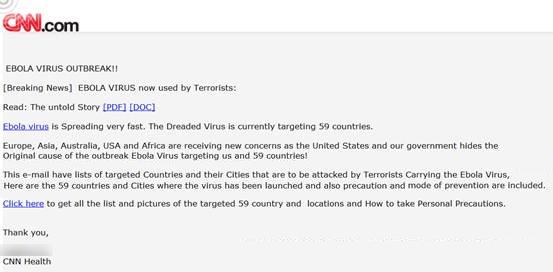 CNN Ebola ataques virtuais