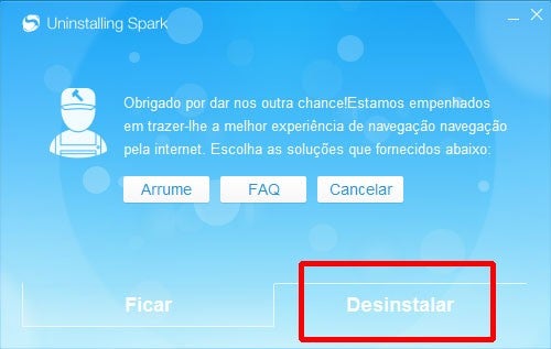 Remoção do Spark Browser