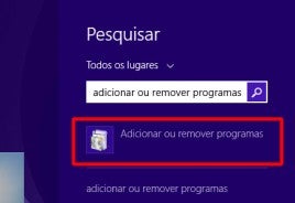 Adicionar ou remover programas no Windows 8