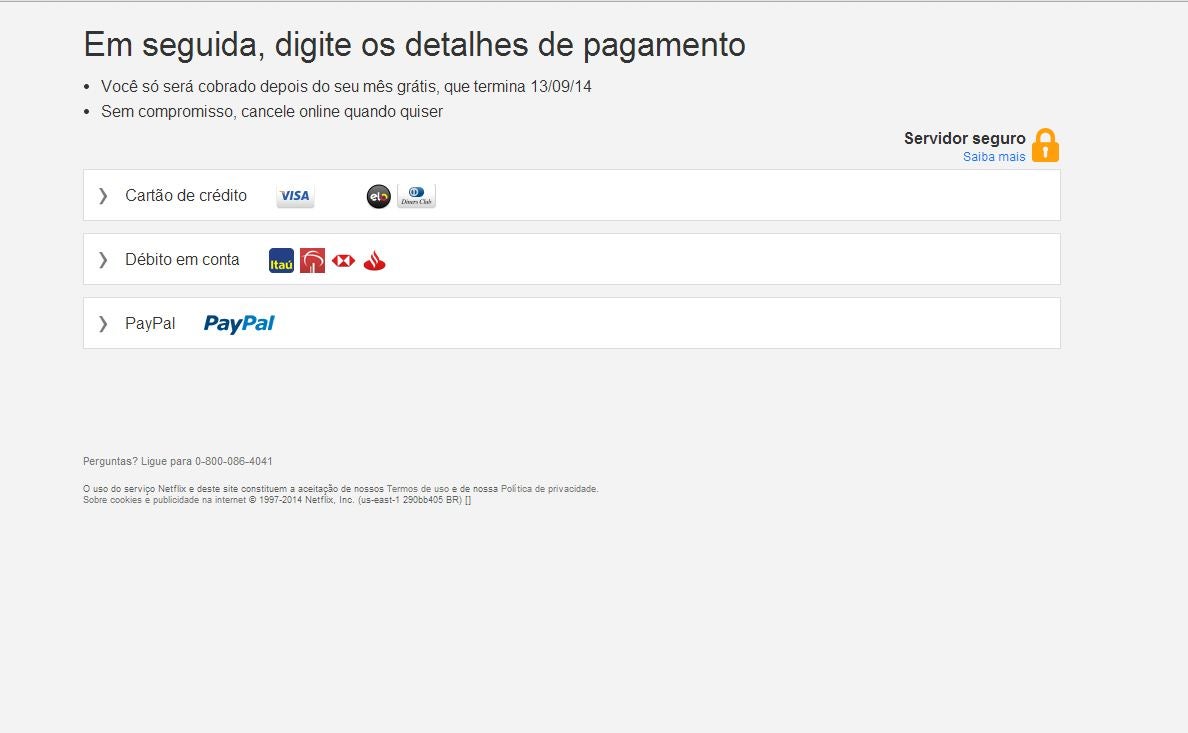 Selecione uma forma de pagamento Selecione uma forma de pagamento