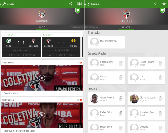 Ele traz vídeos sobre as principais partidas, análises, estatísticas