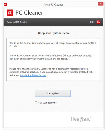 Interface do PC Cleaner